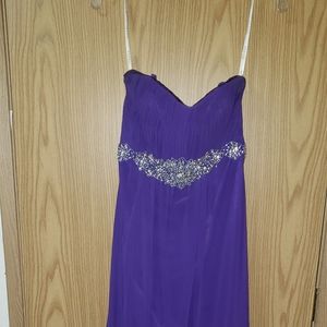Purple with or without strap formal dress and shawl/scarf